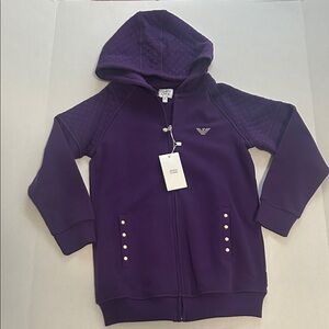 Emporio Armani Kids Deep Purple Hoodie